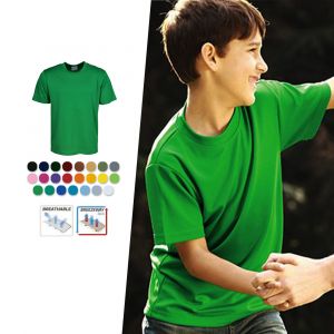 Bocini Kid's Plain Breezeway Micromesh Tee Shirt 