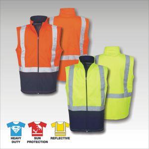 Blue Whale Hi Vis Soft Shell Vest Day/Night Use 