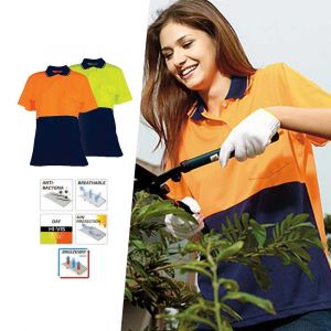 Bocini Ladies Hi-Vis Safety Cool Dry S/S Polo 