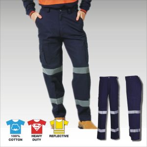 Blue Whale Cargo Trousers w/ Reflective Tape Navy 