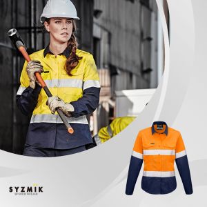 Womens Rugged Cooling Taped Hi Vis Spliced Shirt 