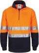 DNC Hi Vis 1/2 Zip Fleecy with Hoop Pattern CSR Reflective Tape