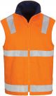 DNC Hi Vis Cotton Drill Reversible Vest with Generic Reflective Tape 