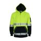 DNC Hi Vis 2 tone full zip super fleecy hoodie with CSR Reflective tape 
