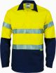 DNC Hi Vis Cool-Breeze Close Front Cotton Shirt with 3M Reflective Tape Long sleeve