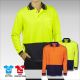 Blue Whale Hi Vis Drop Needle Cotton Back Polo L/S 