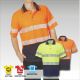 Blue Whale Hi Vis Segment Taped Cotton Back Polo S/S 