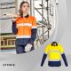 Womens Hi Vis Spliced Industrial Shirt - Hoop Taped 